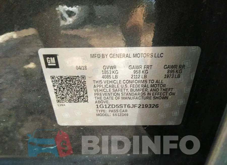 1G1ZD5ST6JF219326 Photo# 9