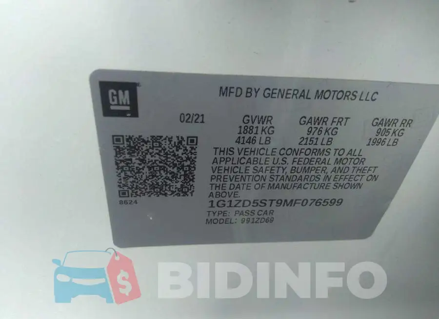 1G1ZD5ST9MF076599 Photo# 9