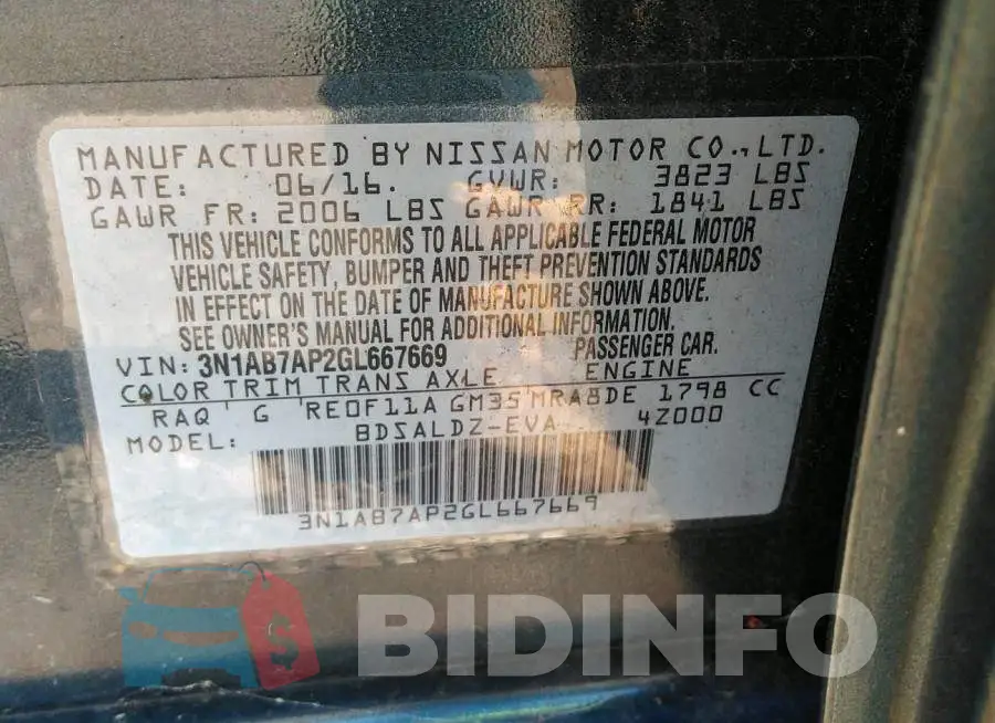 3N1AB7AP2GL667669 Photo# 9
