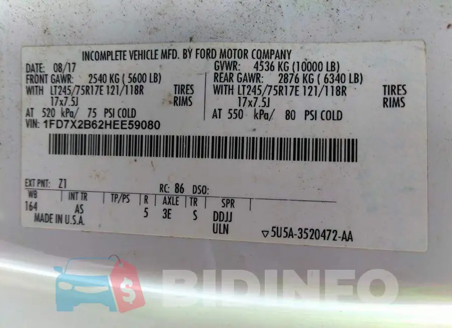 1FD7X2B62HEE59080 Photo# 9