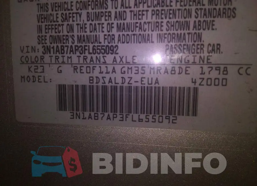 3N1AB7AP3FL655092 Photo# 9