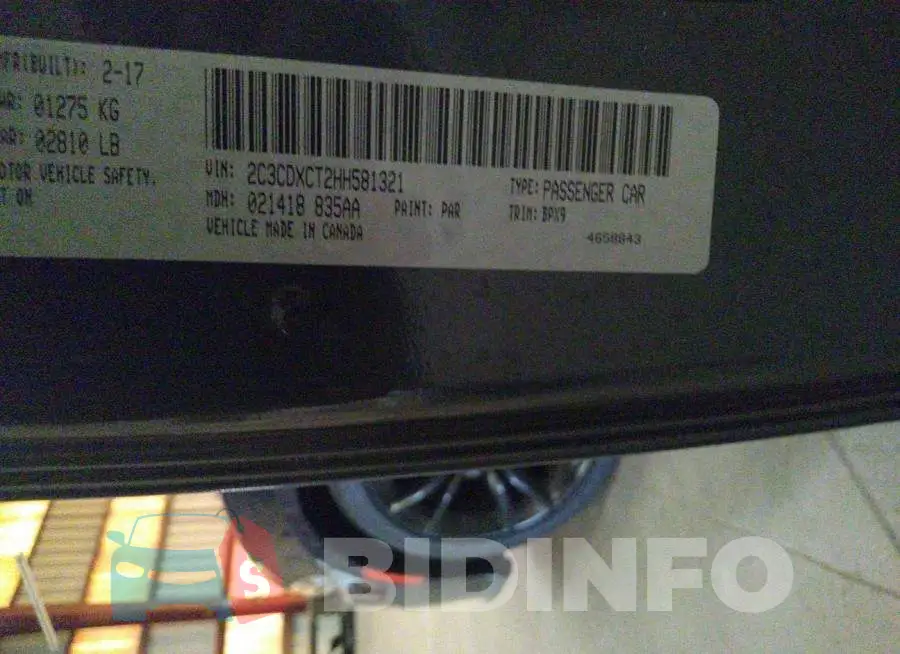 2C3CDXCT2HH581321 Photo# 9