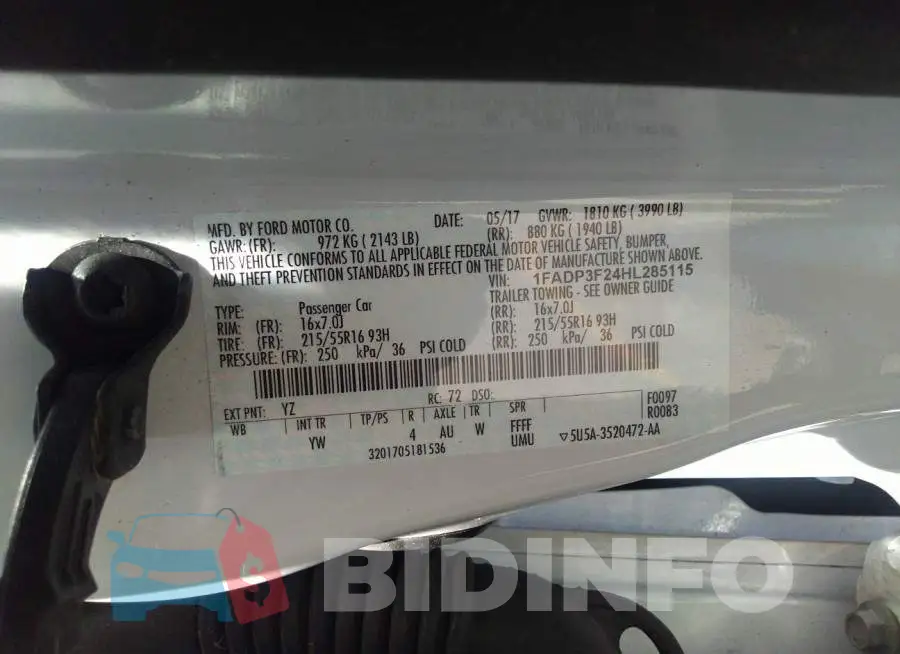 1FADP3F24HL285115 Photo# 9