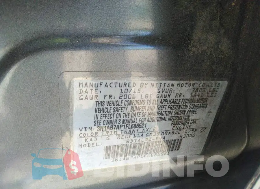 3N1AB7AP1FL686521 Photo# 9