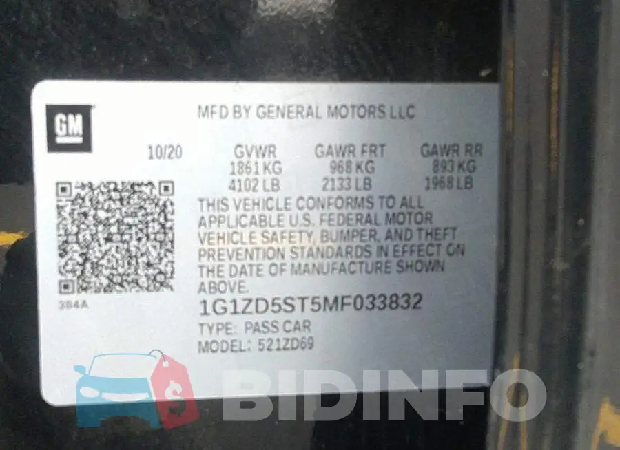 1G1ZD5ST5MF033832 Photo# 9