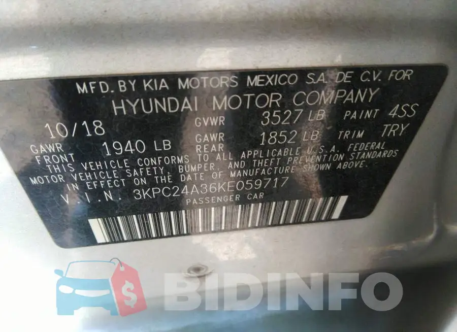 3KPC24A36KE059717 Photo# 9