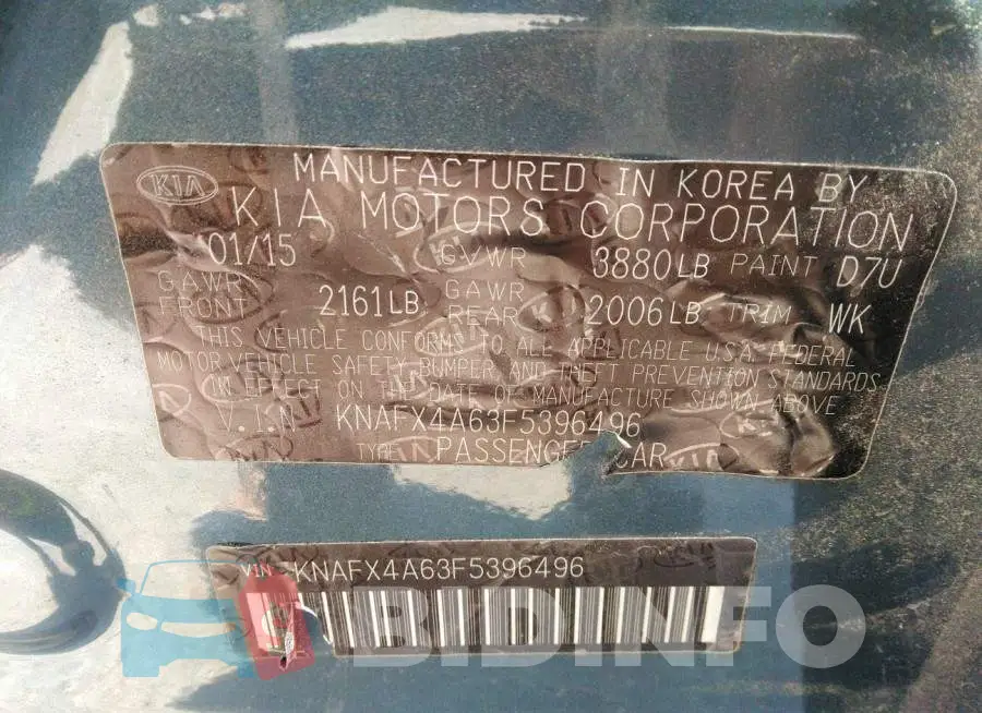 KNAFX4A63F5396496 Photo# 9