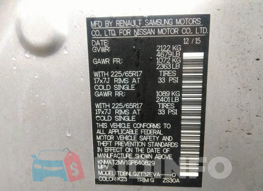 KNMAT2MV1GP640829 Photo# 9