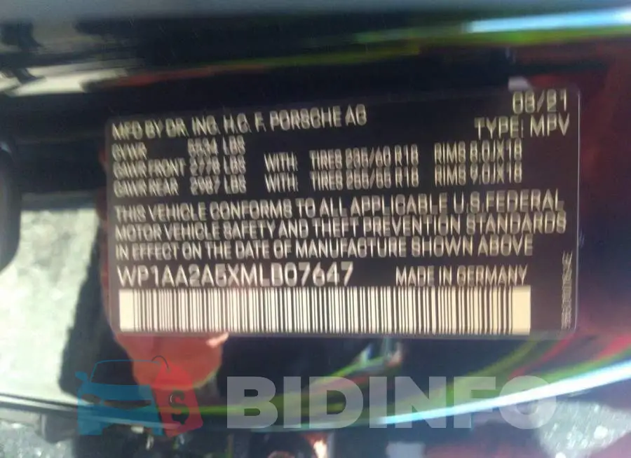 WP1AA2A5XMLB07647 Photo# 9