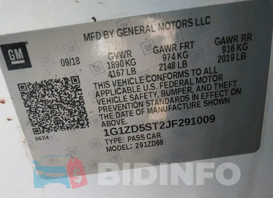 1G1ZD5ST2JF291009 Photo# 9