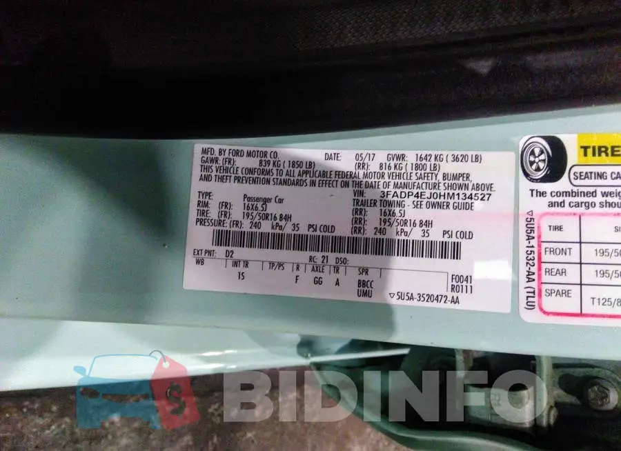 00ADP4EJ0HM134527 Photo# 9