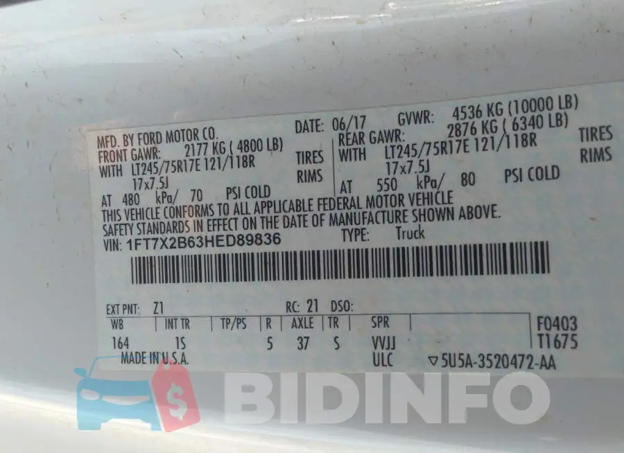 1FT7X2B63HED89836 Photo# 9