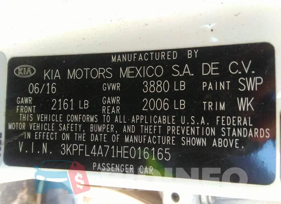 3KPFL4A71HE016165 Photo# 9