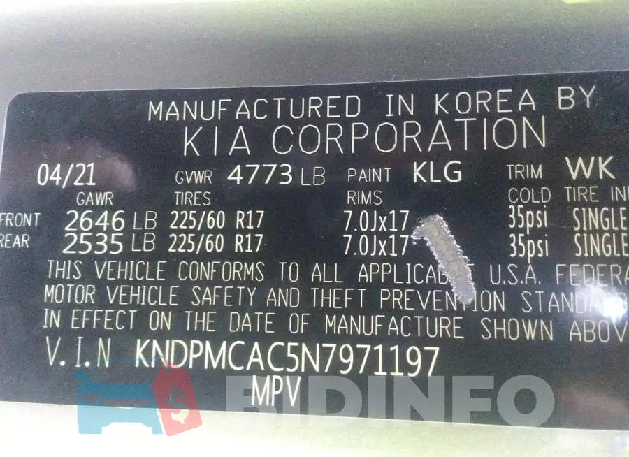 KNDPMCAC5N7971197 Photo# 9