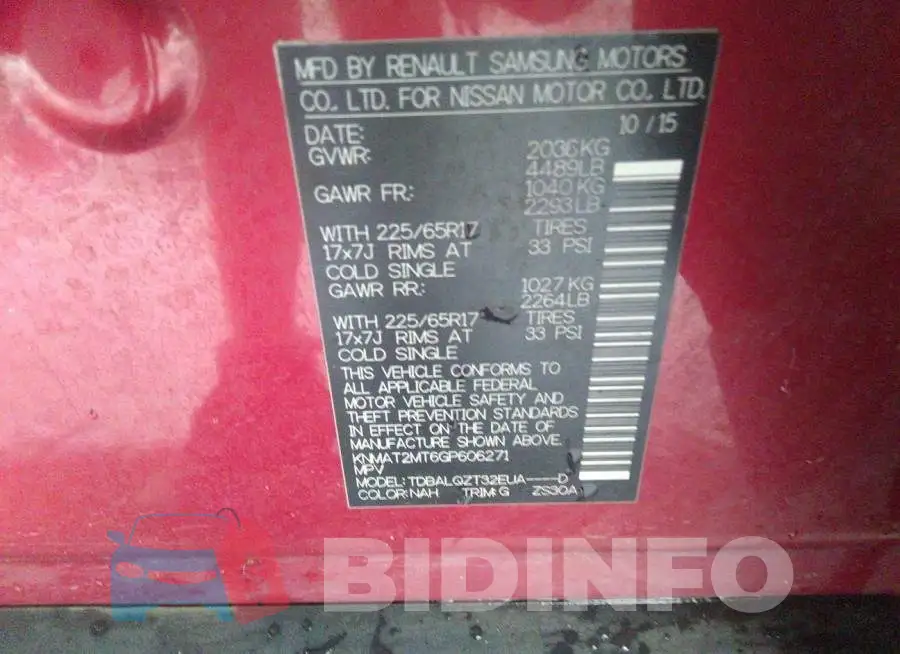 KNMAT2MT6GP606271 Photo# 9