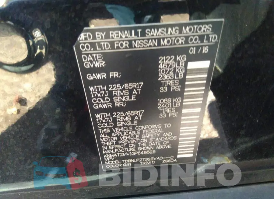 KNMAT2MV1GP648526 Photo# 9