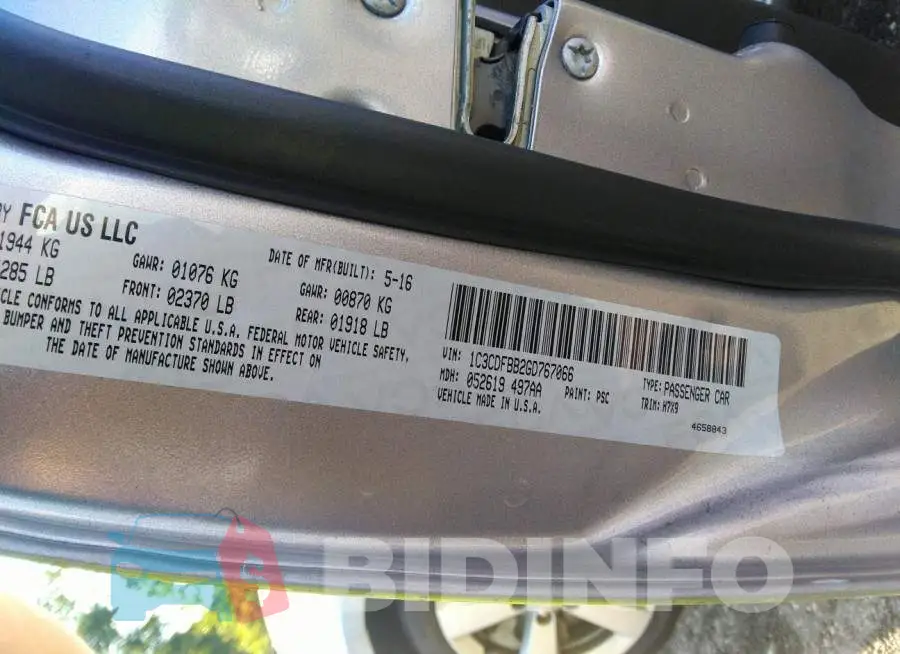 1C3CDFBB2GD767066 Photo# 9