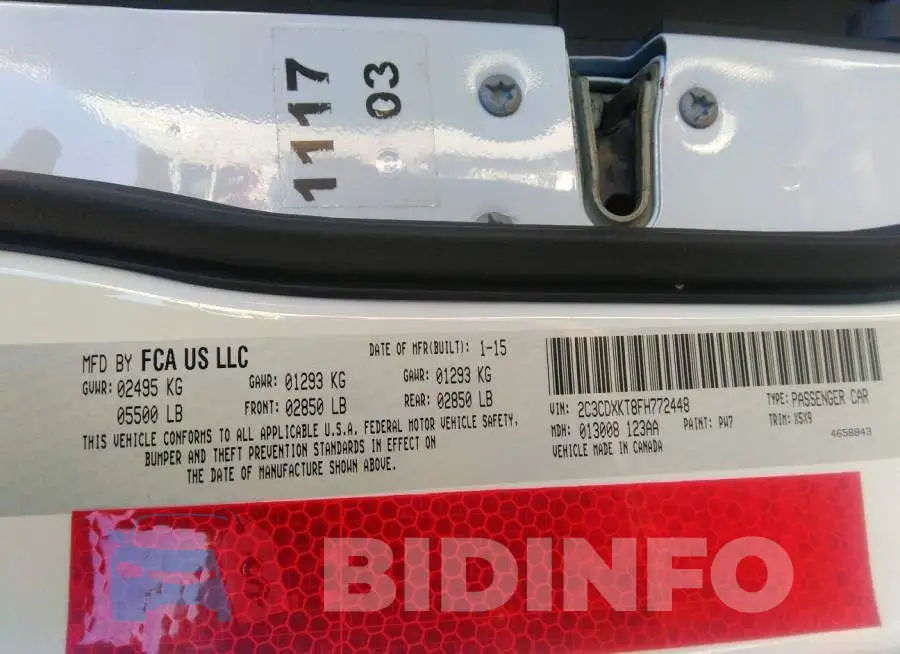 2C3CDXKT8FH772448 Photo# 9
