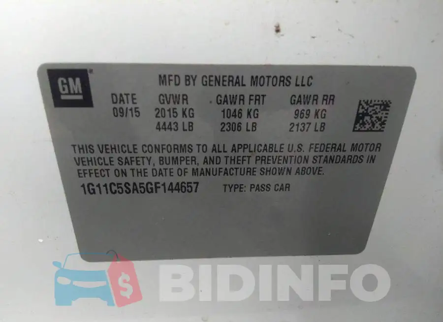 1G11C5SA5GF144657 Photo# 9