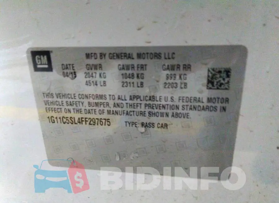 1G11C5SL4FF297675 Photo# 9