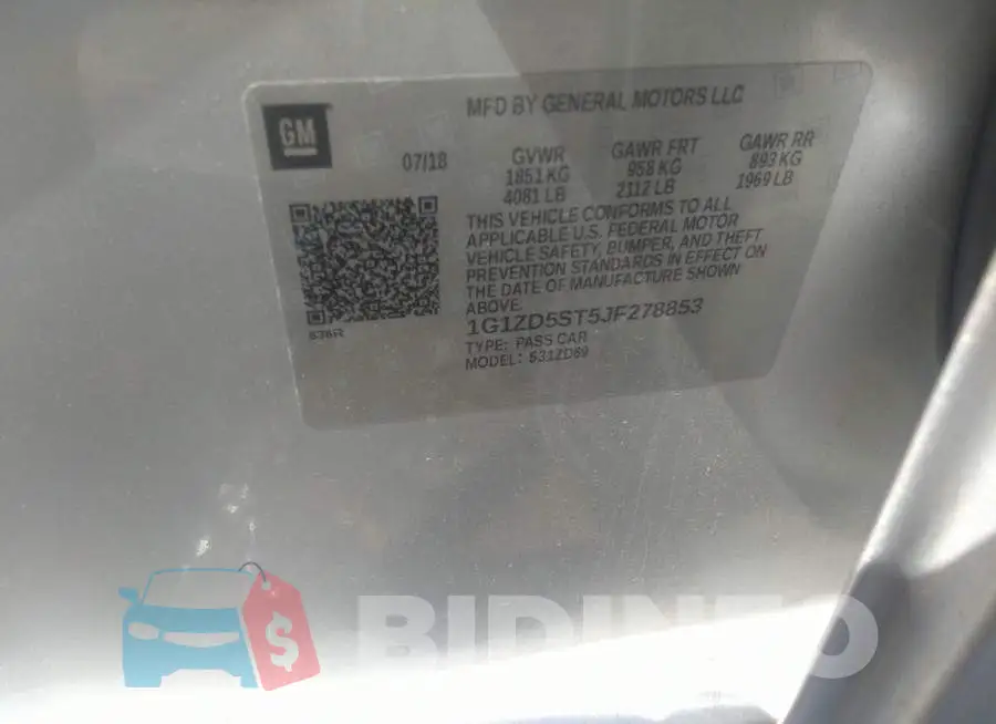 1G1ZD5ST5JF278853 Photo# 9