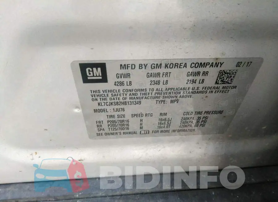 KL7CJKSB2HB131349 Photo# 9