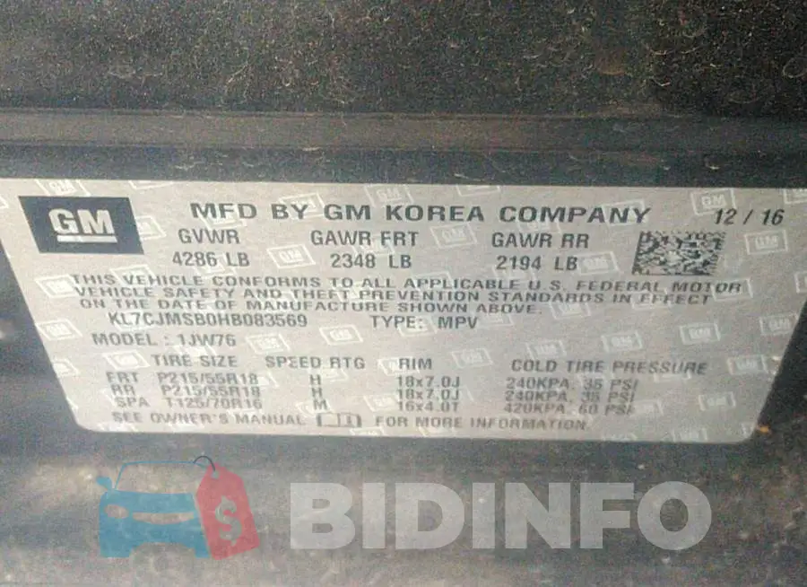 KL7CJMSB0HB083569 Photo# 9