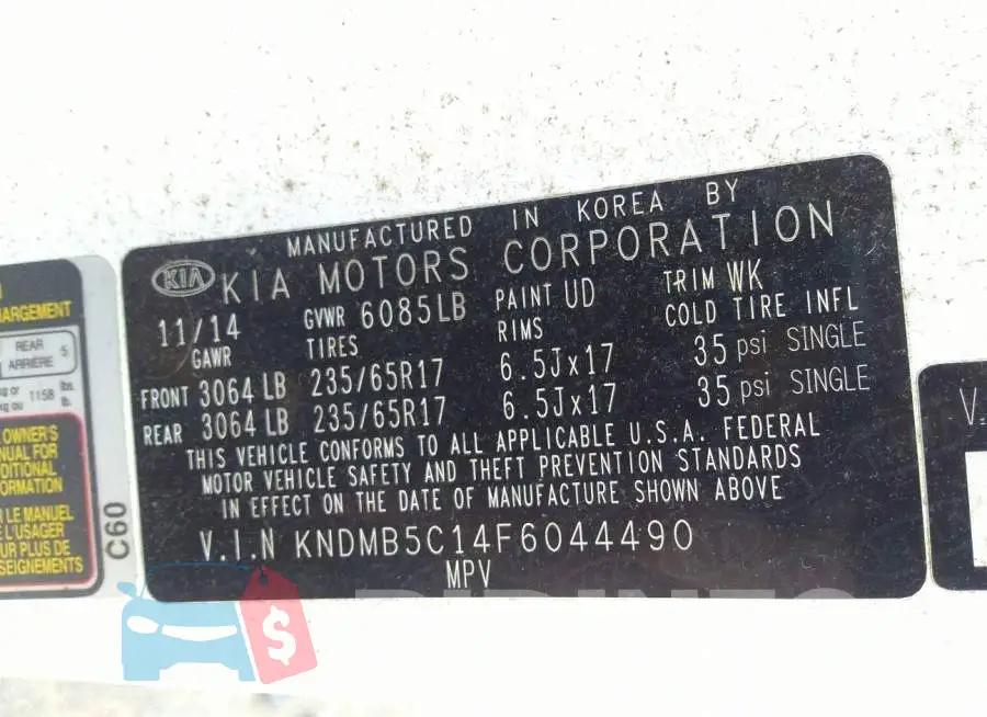 KNDMB5C14F6044490 Photo# 9