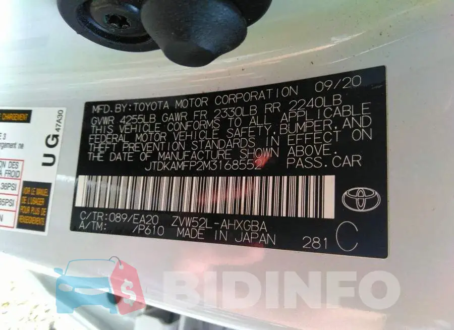 JTDKAMFP2M3168552 Photo# 9