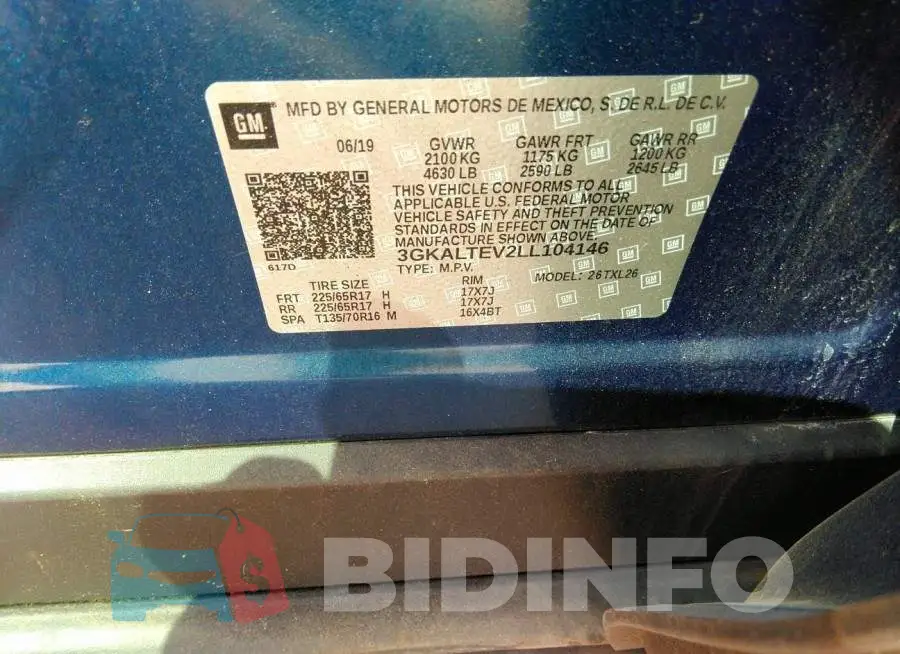 3GKALTEV2LL104146 Photo# 9