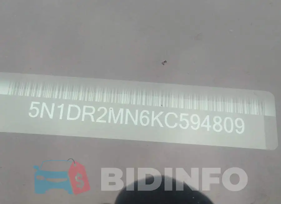 5N1DR2MN6KC594809 Photo# 9