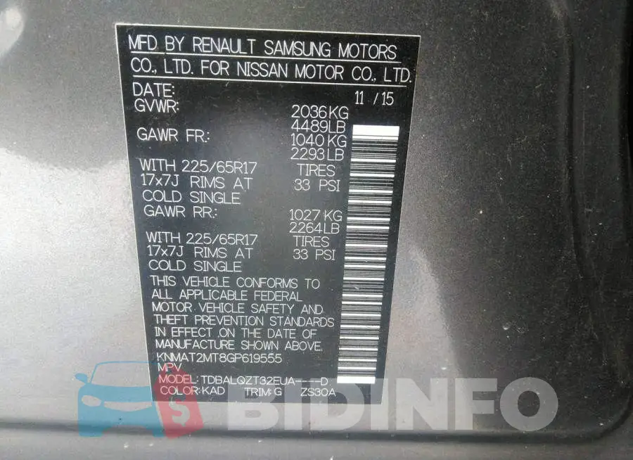KNMAT2MT8GP619555 Photo# 9