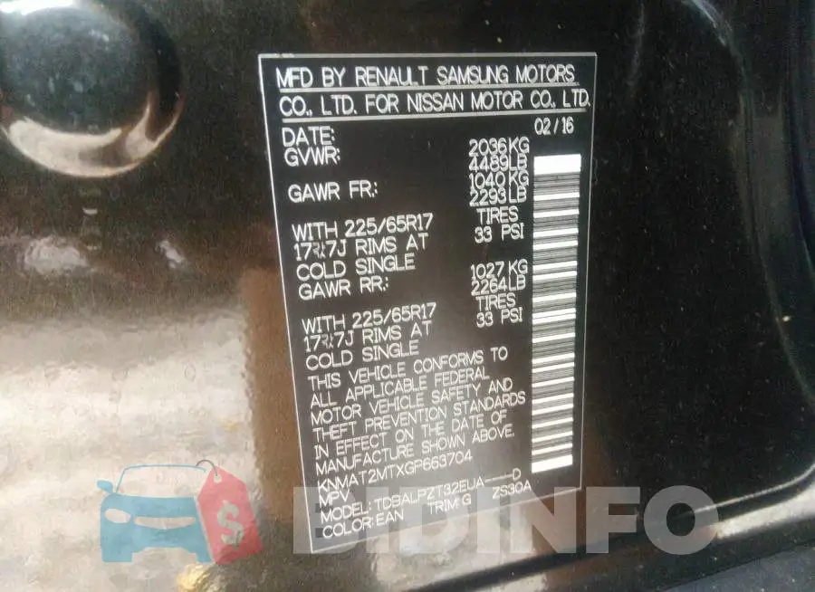 KNMAT2MTXGP663704 Photo# 9