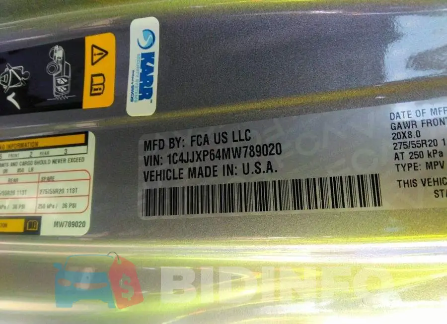 1C4JJXP64MW789020 Photo# 9