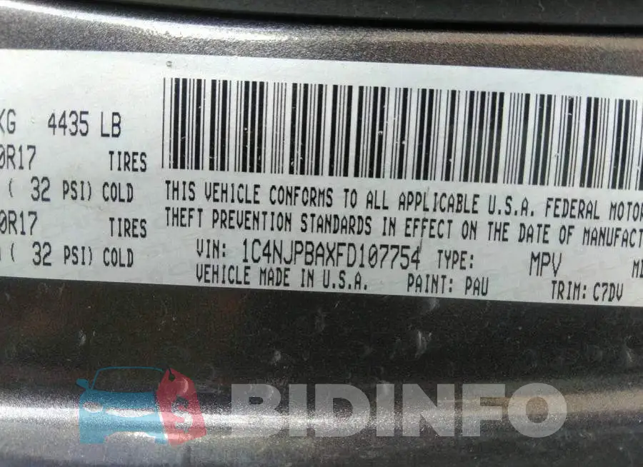 1C4NJPBAXFD107754 Photo# 9