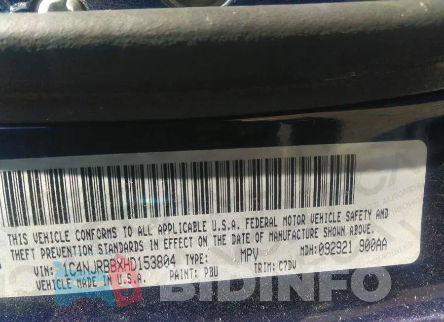 1C4NJRBBXHD153804 Photo# 9