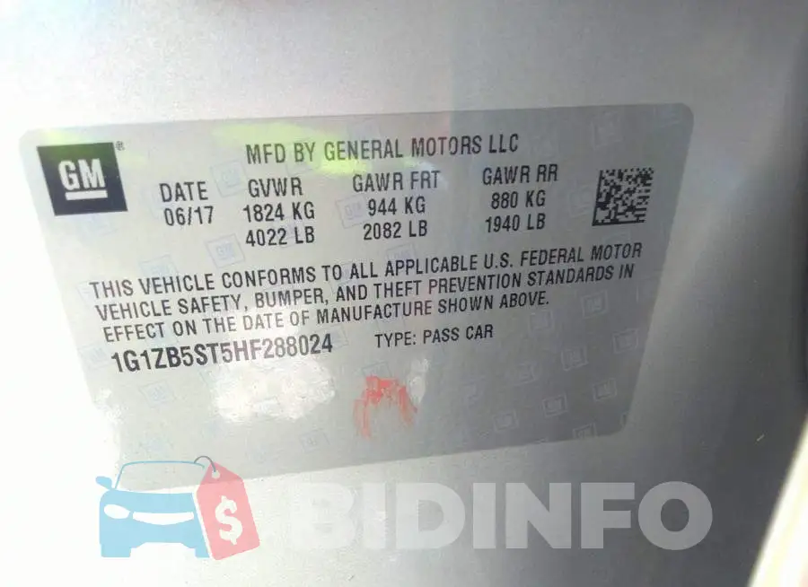 1G1ZB5ST5HF288024 Photo# 9