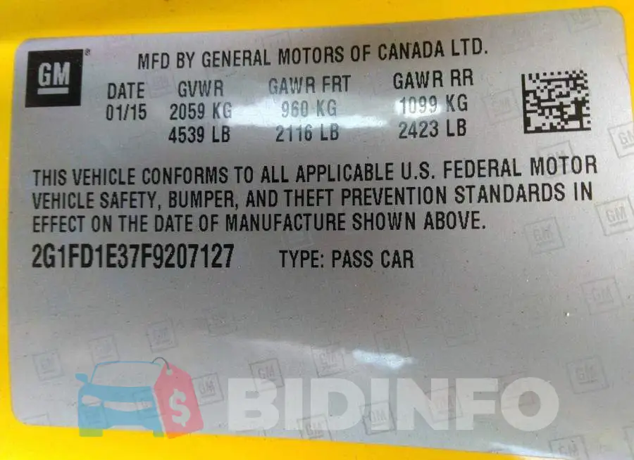 2G1FD1E37F9207127 Photo# 9