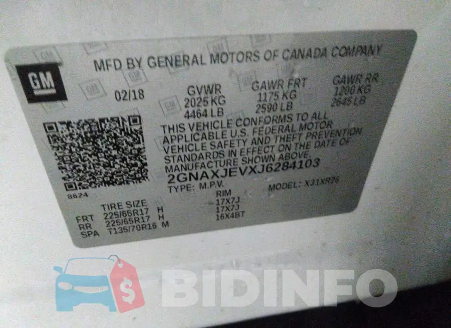 2GNAXJEVXJ6284103 Photo# 9