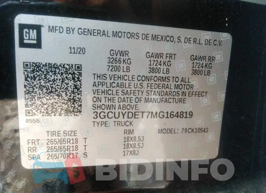 3GCUYDET7MG164819 Photo# 9