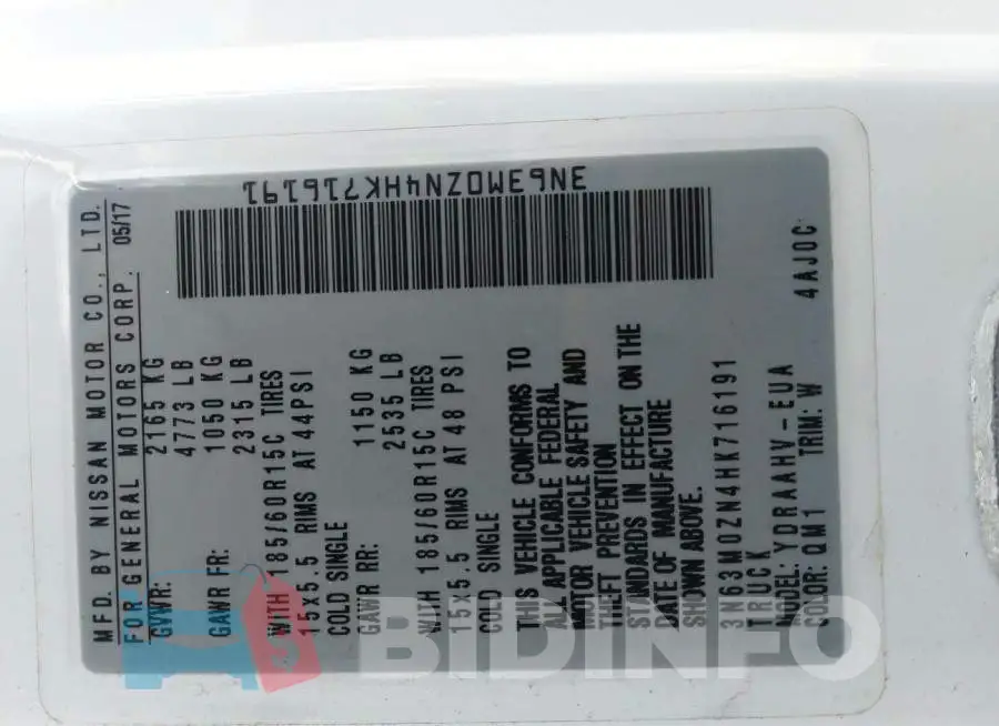 3N63M0ZN4HK716191 Photo# 9