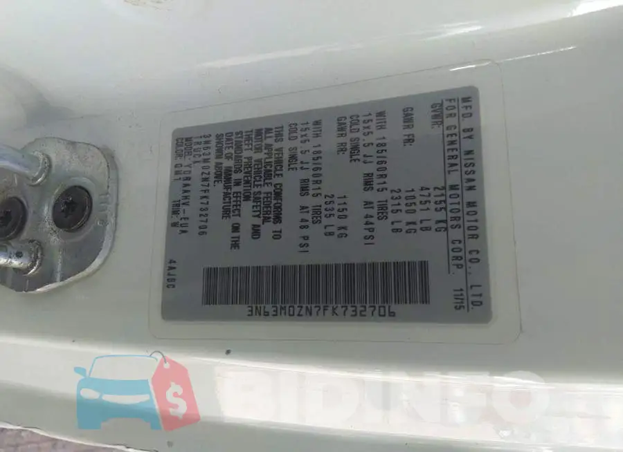 3N63M0ZN7FK732706 Photo# 9