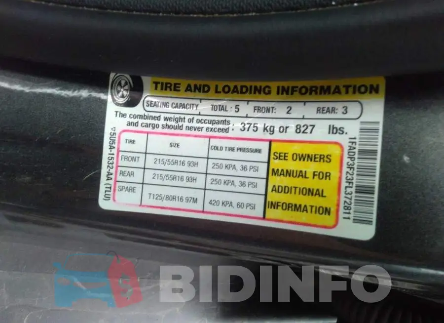 1FADP3F23FL372811 Photo# 9