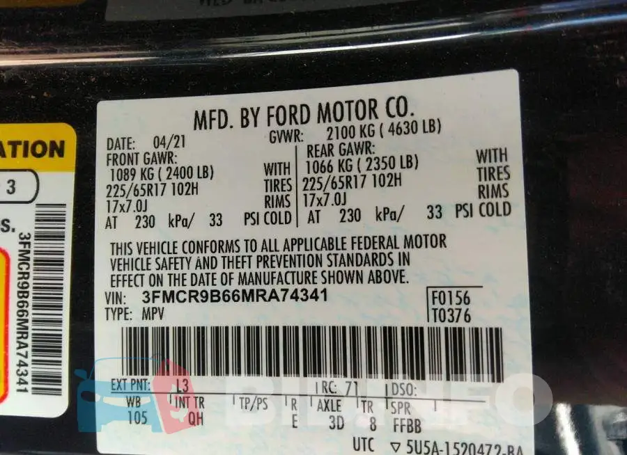 3FMCR9B66MRA74341 Photo# 9