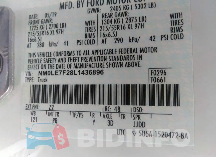 NM0LE7F28L1436896 Photo# 9