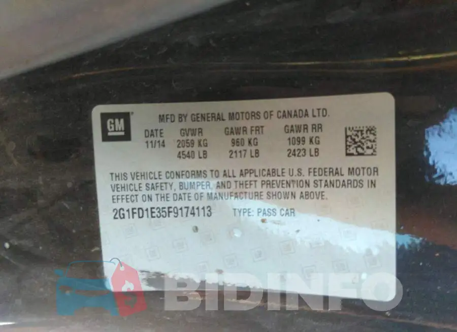 2G1FD1E35F9174113 Photo# 9
