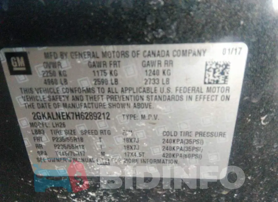 2GKALNEK7H6289212 Photo# 9