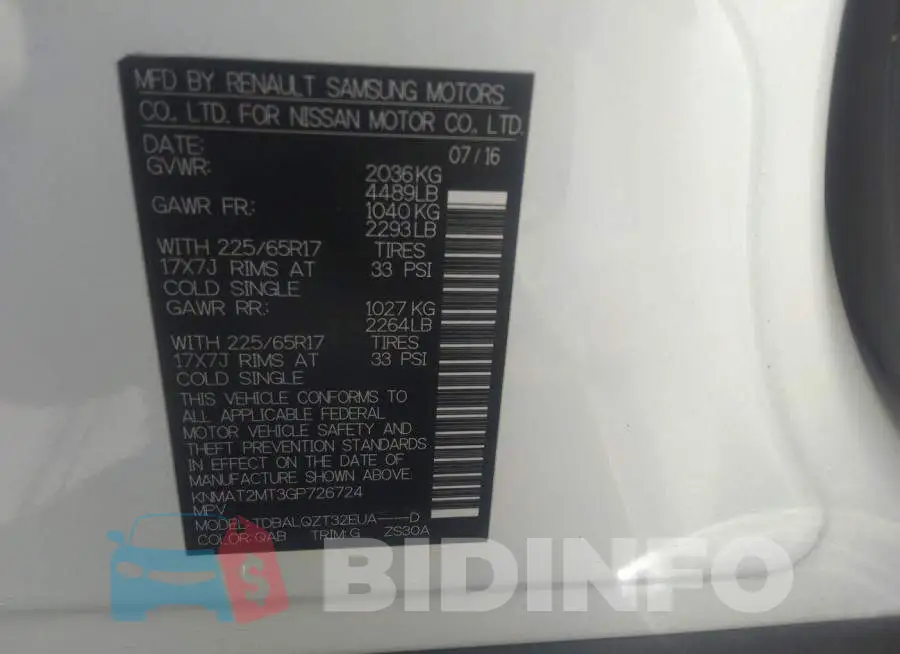 KNMAT2MT3GP726724 Photo# 9