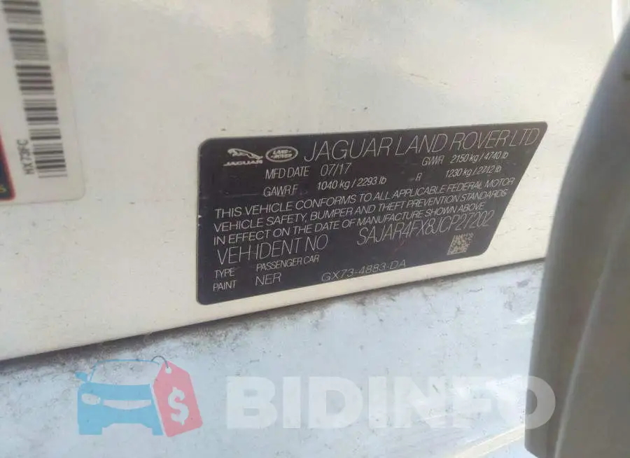 SAJAR4FX8JCP27202 Photo# 9