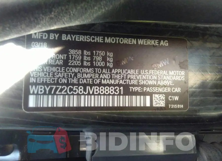 WBY7Z2C58JVB88831 Photo# 9